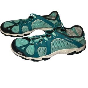 Salomon Womens 10 Light Amphibian 3 Water Shoes Mesh Blue Breathable Hiking